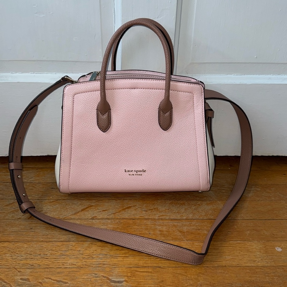 Kate Spade Pink, Cream and Brown Purse